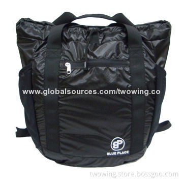 Light weight backpack with one main compartment, could use be handle bag as well, 30D nylon fabric